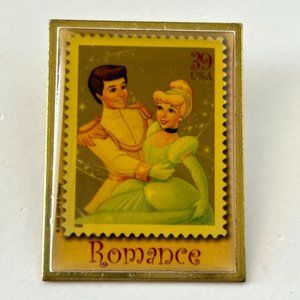 USPS The Art Of Disney Romance Cinderella and Prince Stamp Lapel Pin 39 Cent